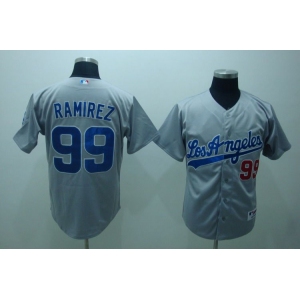 mlb los angeles dodgers #99 ramirez grey