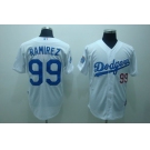 mlb los angeles dodgers #99 ramirez white(cool base)