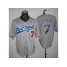 mlb los angeles dodgers loney #7 grey