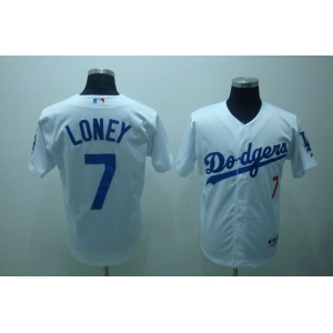 mlb los angeles dodgers loney #7 white