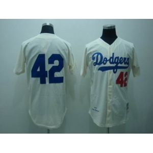 mlb los angeles dodgers robanson #42 m&n cream