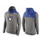 Men's Milwaukee Brewers Nike Gray Cooperstown Collection Hybrid Pullover Hoodie