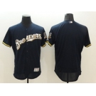 Milwaukee Brewers Blank Navy Blue Flexbase Authentic Collection Stitched Baseball Jersey