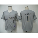 mlb jerseys milwaukee brewers #1 hart grey (cool base)