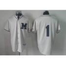 mlb jerseys milwaukee brewers #1 white[M]