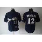 mlb jerseys milwaukee brewers #12 rodgers blue