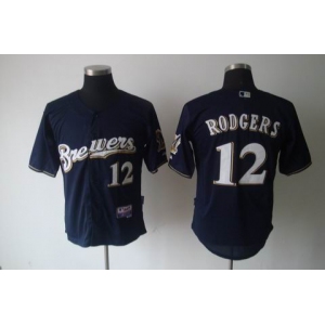 mlb jerseys milwaukee brewers #12 rodgers blue