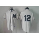 mlb jerseys milwaukee brewers #12 white[M]