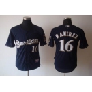 mlb jerseys milwaukee brewers #16 ramirez blue