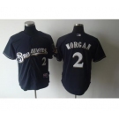 mlb jerseys milwaukee brewers #2 morgan dk blue[2011]