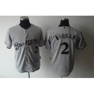 mlb jerseys milwaukee brewers #2 morgan grey[2011]