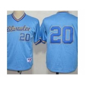 mlb jerseys milwaukee brewers #20 locroy lt.blue