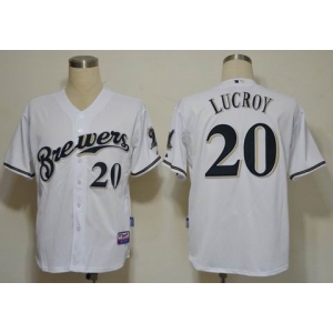 mlb jerseys milwaukee brewers #20 locroy white cool base