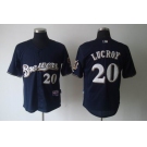 mlb jerseys milwaukee brewers #20 lucroy blue