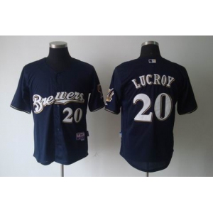 mlb jerseys milwaukee brewers #20 lucroy blue