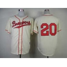 mlb jerseys milwaukee brewers #20 lucroy cream