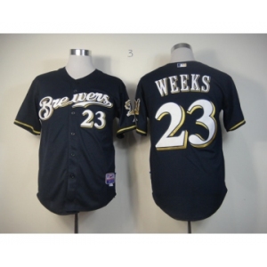 mlb jerseys milwaukee brewers #23 weeks blue