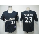 mlb jerseys milwaukee brewers #23 weeks dk blue(cool base)(B)