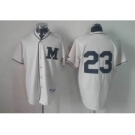 mlb jerseys milwaukee brewers #23 white[M]