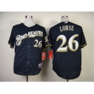 mlb jerseys milwaukee brewers #26 lohse blue