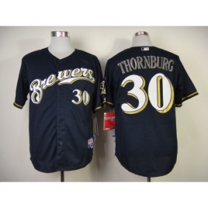 mlb jerseys milwaukee brewers #30 thornburg blue