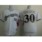 mlb jerseys milwaukee brewers #30 thornburg white