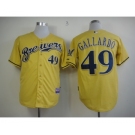 mlb jerseys milwaukee brewers #49 gallardo yellow[2013 new]