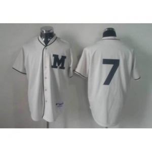 mlb jerseys milwaukee brewers #7 white[M]