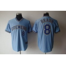 mlb jerseys milwaukee brewers #8 braun blue