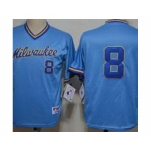 mlb jerseys milwaukee brewers #8 ryan braun lt.blue(milwaukee)