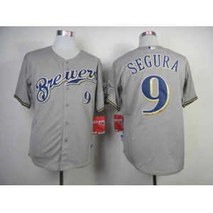 mlb jerseys milwaukee brewers #9 segura grey