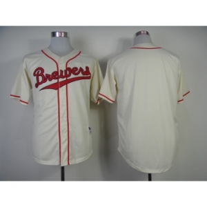 mlb jerseys milwaukee brewers blank white[1984 m&n]