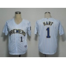 mlb milwaukee brewers #1 har white[blue strip]