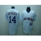 mlb milwaukee brewers #14 mcgehee white(blue strip)