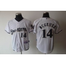 mlb milwaukee brewers #14 mcgehee white(cool base)