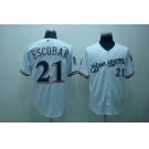 mlb milwaukee brewers #21 escobar white[40th patch]