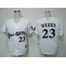 mlb milwaukee brewers #23 weeks white(cool base)[2011]