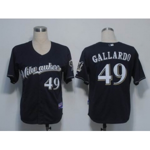 mlb milwaukee brewers #49 gallardo dk blue(cool base)(M)