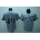 mlb milwaukee brewers #49 gallardo grey