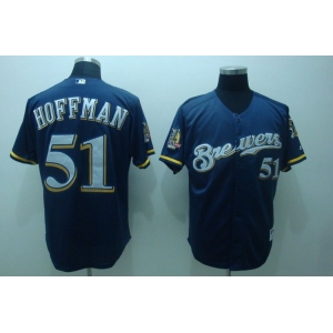 mlb milwaukee brewers #51 hoffman blue[40th patch]