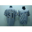 mlb milwaukee brewers #51 hoffman grey(40th)