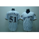 mlb milwaukee brewers #51 hoffman white(40th)