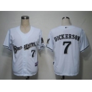 mlb milwaukee brewers #7 dickerson white(cool base)[