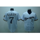 mlb milwaukee brewers #7 hardy white