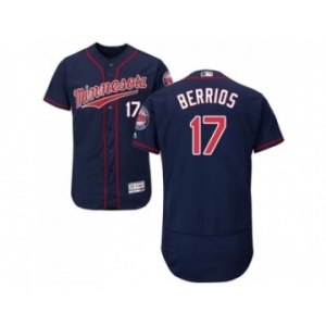 MLB Men Minnesota Twins #17 Jose Berrios Navy Blue Flexbase Authentic Collection Stitched Baseball Jersey