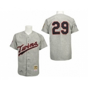 MLB Minnesota Twins #29 Rod Carew Grey Throwback jerseys