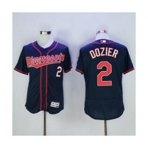 Men Minnesota Twins #2 Brian Dozier Majestic Blue Flexbase Authentic Collection Player Jersey