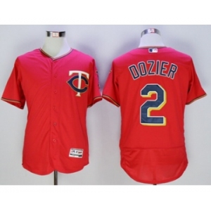 Men Minnesota Twins #2 Brian Dozier Majestic Red Flexbase Authentic Collection Player Jersey