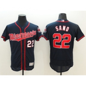 Men Minnesota Twins #22 Miguel Sano Majestic Blue Flexbase Authentic Collection Player Jersey