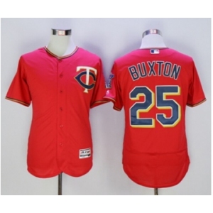 Men Minnesota Twins #25 Byron Buxton Majestic red Flex Base Authentic Collection Player Jersey